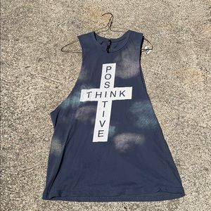 Think Positive Muscle Workout Tee